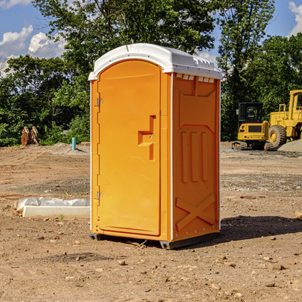 how often are the portable restrooms cleaned and serviced during a rental period in Elwood Kansas